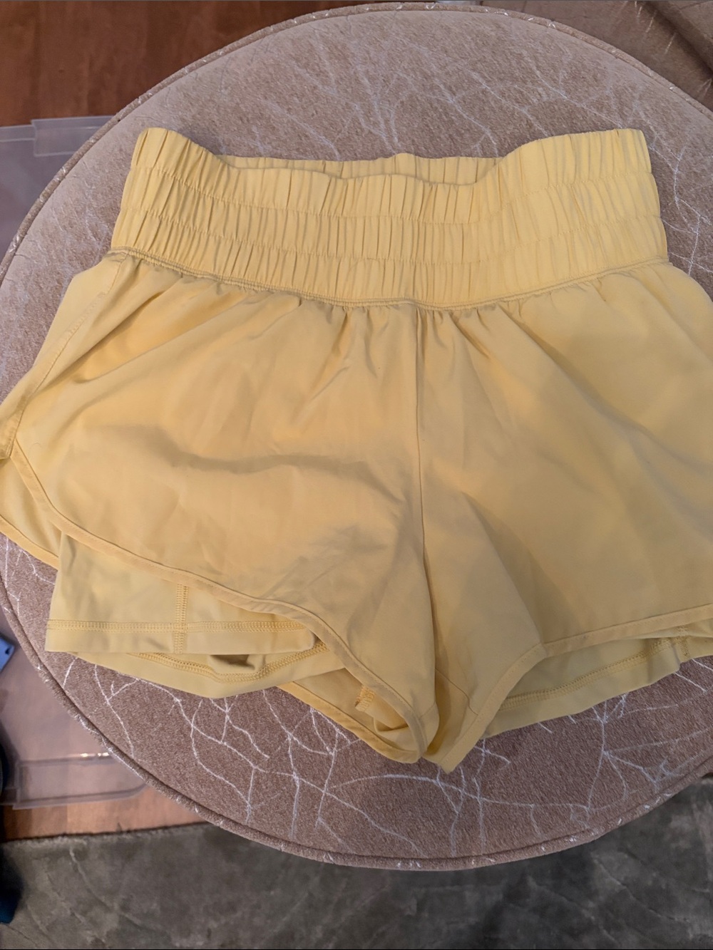 Gilly Hicks Yellow Smocked Waist Athletic Shorts